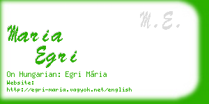 maria egri business card