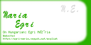 maria egri business card